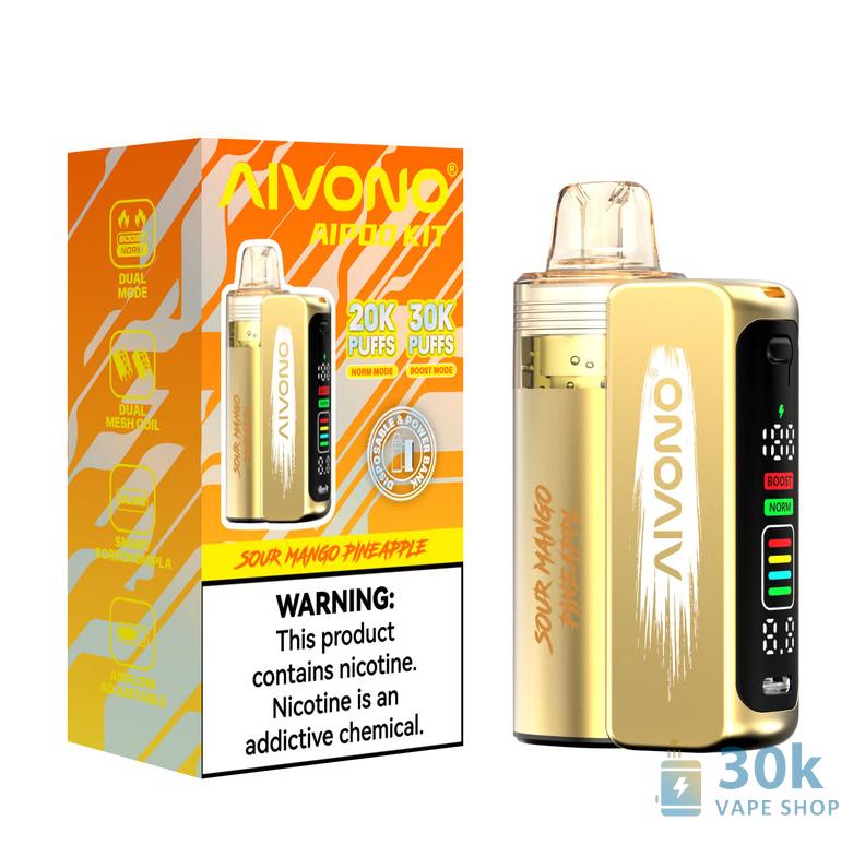 Aivono AIM AIPOD KIT 30000 Puffs Disposable Vape - Dual Mode & Smart Display - Obrázek 6