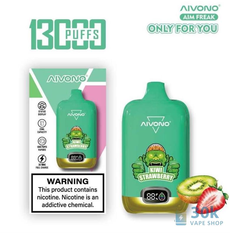 Aivono AIM FREAK 13000 Disposable Vape - 13K Puffs, Rechargeable, 20ml Capacity - Obrázek 3