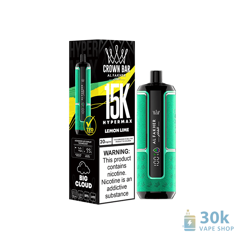 Al Fakher Crown Bar 15000 Hyper Max Disposable Vape - Ultimate Power & Longevity - Εικόνα 3