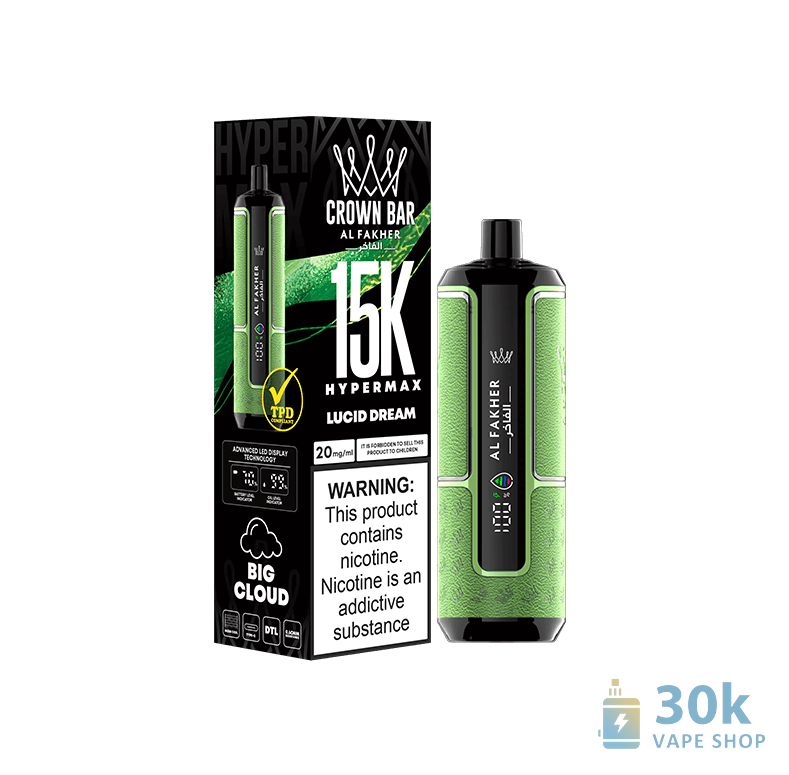 Al Fakher Crown Bar 15000 Hyper Max Disposable Vape - Ultimate Power & Longevity - Εικόνα 6
