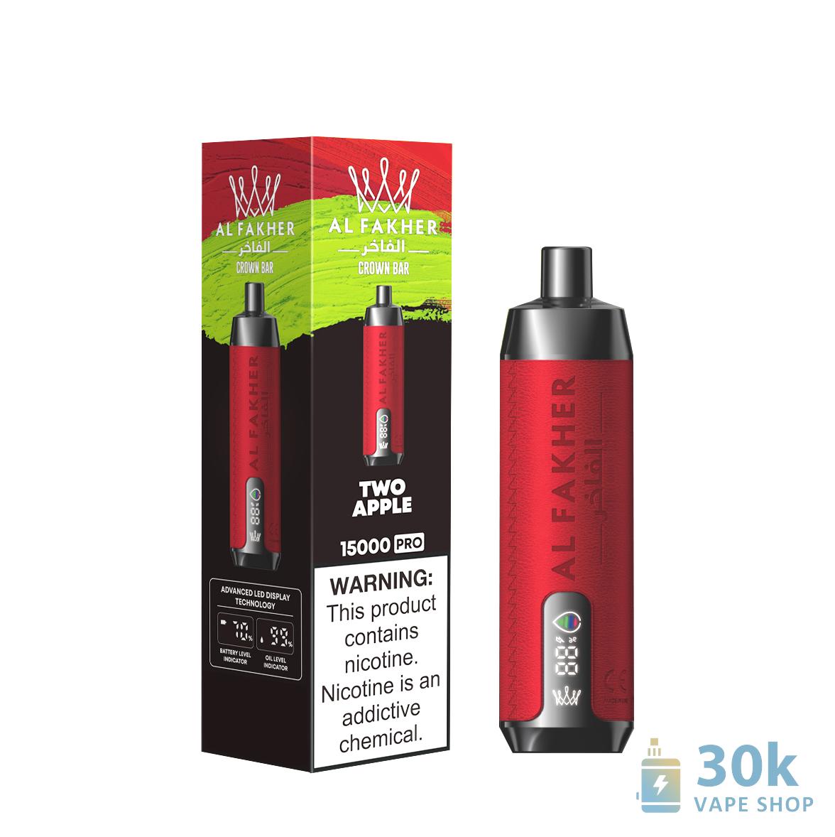 AlFakher Crown Bar 15000 Pro Disposable Vape | 15K Puffs, USB-C Recharge - Vaizdas 5