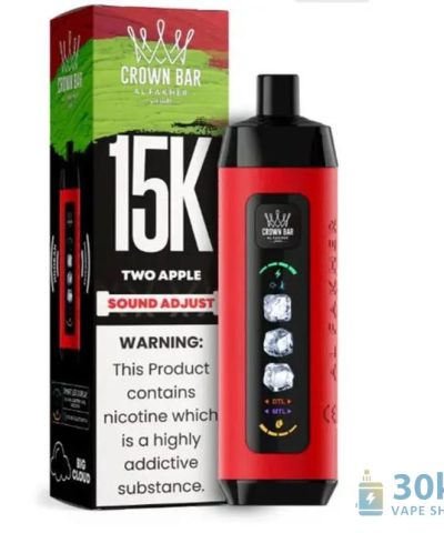 Alternativní pohled na Alfakher ICE ADJUST 15000 Disposable Vape - Dual Mode, LED Screen, 15000 Puffs