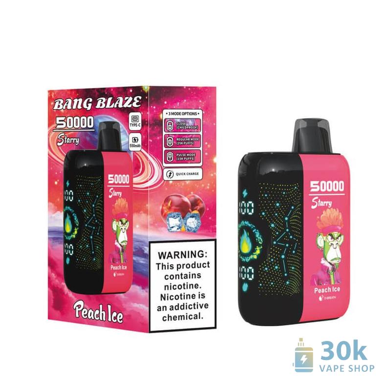 Bang Blaze 50K Disposable Vape - 50,000 Puffs, Rechargeable, Customizable Nicotine - зображення 3