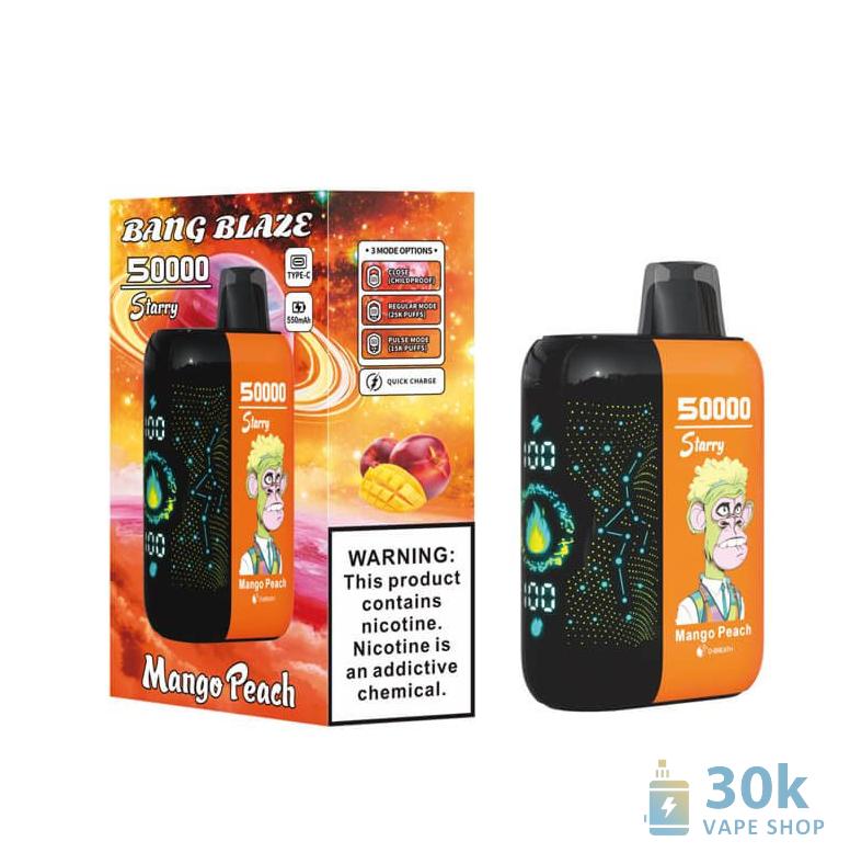 Bang Blaze 50K Disposable Vape - 50,000 Puffs, Rechargeable, Customizable Nicotine - зображення 5