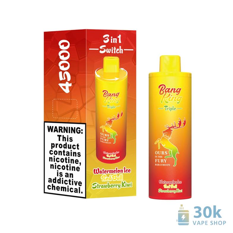 Bang King 45000 boccate a triplo gusto usa e getta - Ricaricabile ad alta resistenza