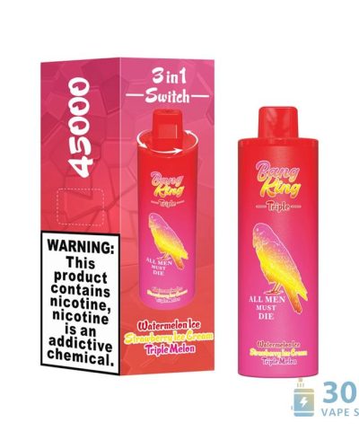 Alternatyvus Bang King 45000 Puffs Triple Flavors Disposable Vape - High-Endurance Rechargeable vaizdas