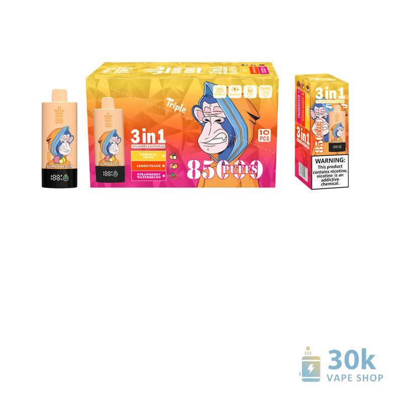 Bang King 85K Puff ühekordselt kasutatav Vape - kolmekordsed maitsekapslid