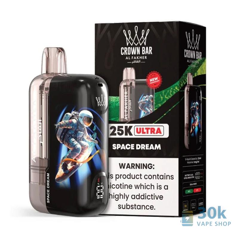 Crown Bar Al Fakher Ultra 25000 Puffs Disposable Vape - 5% Nicotine & 20 Flavors - Obrázek 5