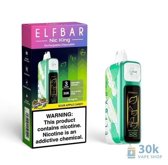 Elf Bar Nic King 30000 Puffs Disposable Vape - 30K Puffs, 5% Nicotine, Rechargeable - Obraz 5