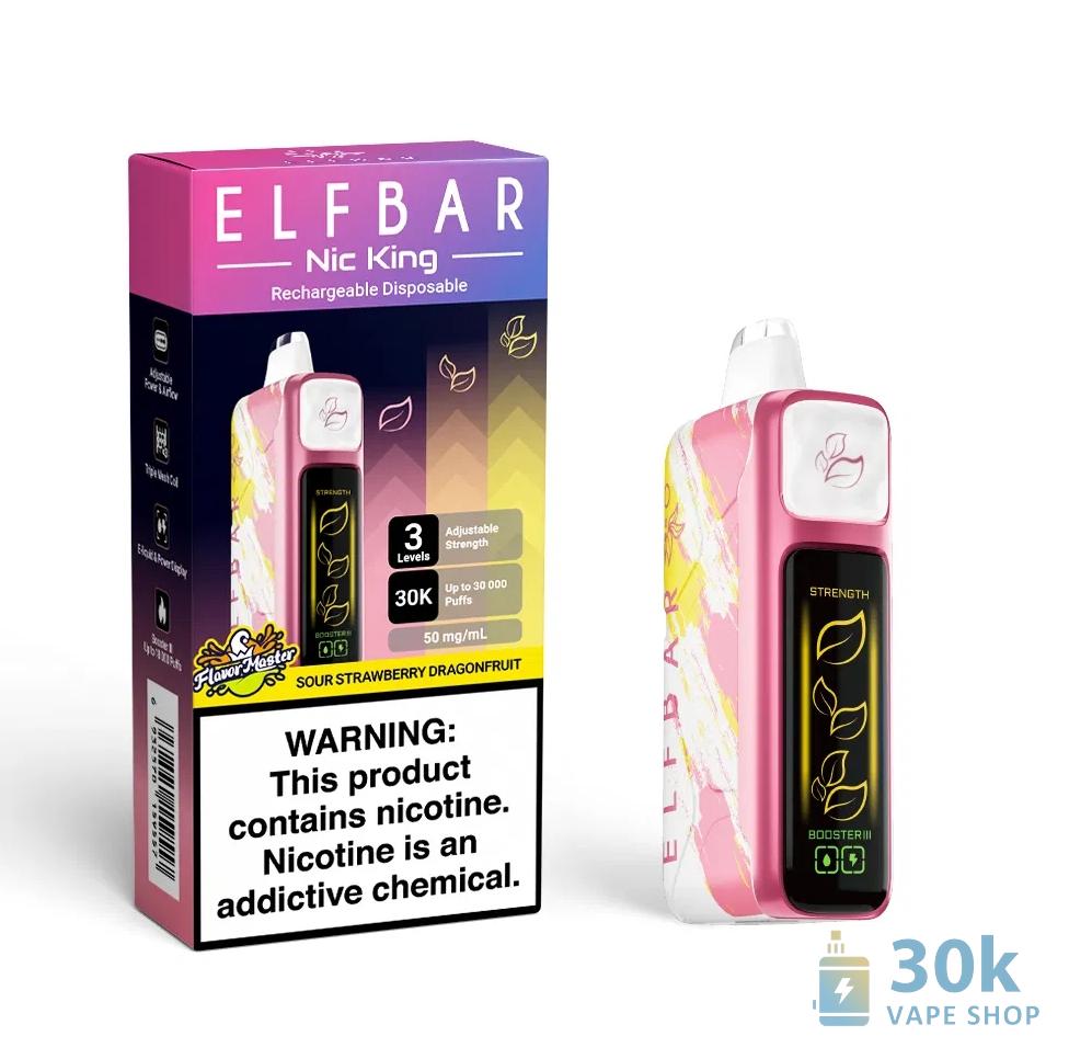 Elf Bar Nic King 30000 Puffs Disposable Vape - 30K Puffs, 5% Nicotine, Rechargeable - Obraz 2
