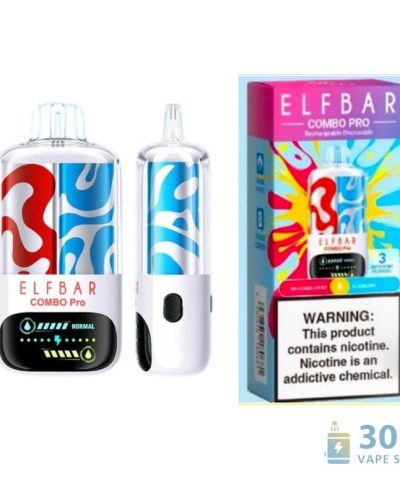 Jednorázový vape Elfbar Combo Pro 30000 - 30 tisíc šluků, 5% nikotinu, dobíjecí baterie