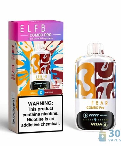 Alternativní pohled na Elfbar Combo Pro 30000 Disposable Vape - 30K Puffs, 5% Nicotine, Rechargeable