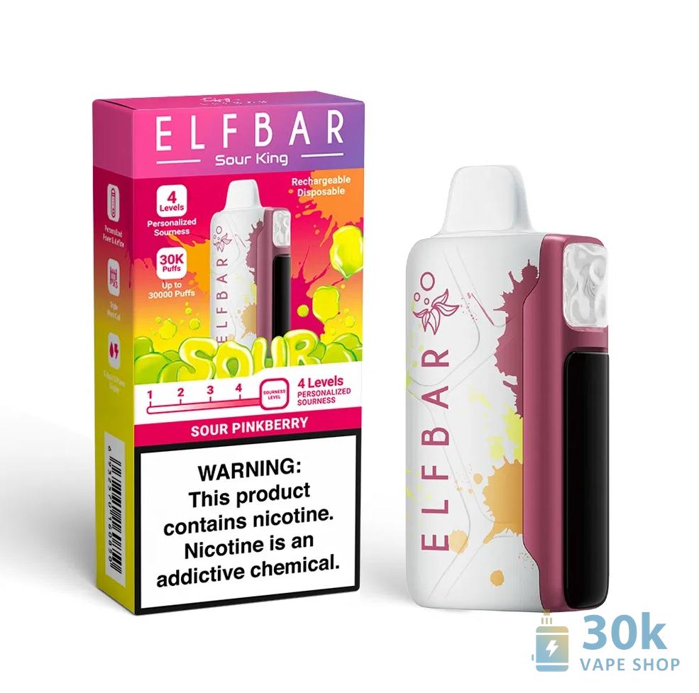 Elfbar Sour King Disposable Vape - 30,000 Puffs with 5 Coolness Levels - Obrázek 4