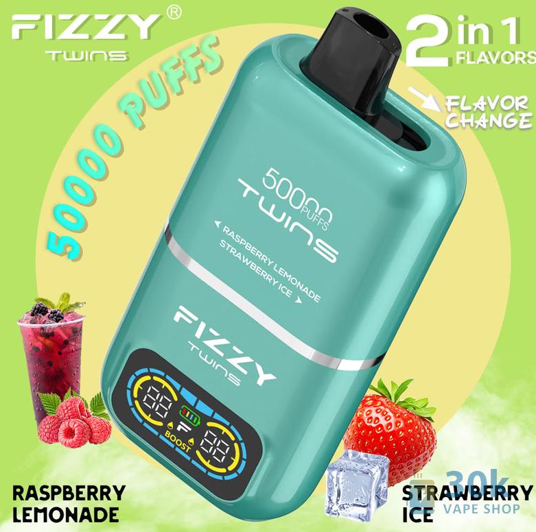 Fizzy 50,000 Puffs 2-in-1 Disposable Vape with Dual Flavor & Mesh Coil - Immagine 3