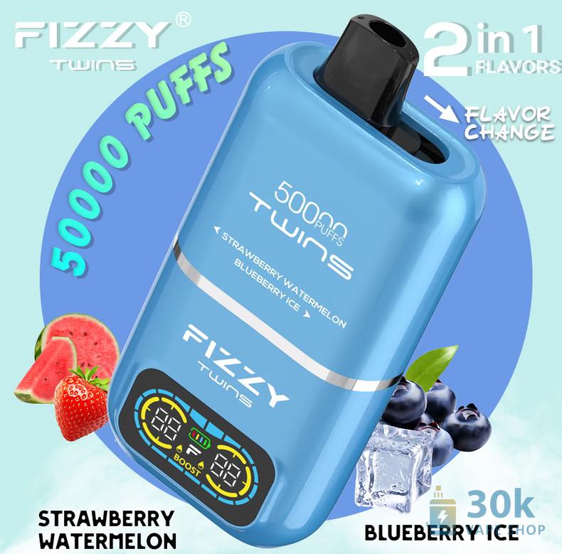 Fizzy 50,000 Puffs 2-in-1 Disposable Vape with Dual Flavor & Mesh Coil - Immagine 6