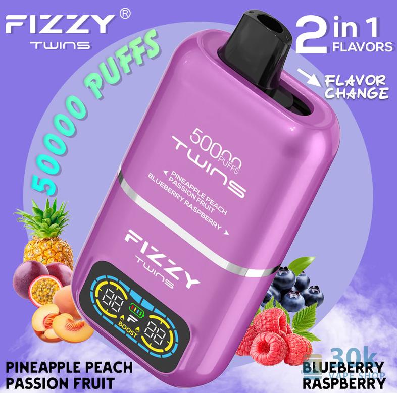 Fizzy 50,000 Puffs 2-in-1 Disposable Vape with Dual Flavor & Mesh Coil - Immagine 4