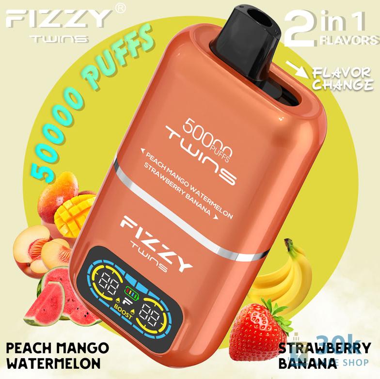 Fizzy 50,000 Puffs 2-in-1 Disposable Vape with Dual Flavor & Mesh Coil - Immagine 5