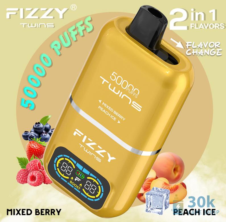 Fizzy 50.000 Puffs 2-in-1 Vape usa e getta con doppio sapore e bobina a rete