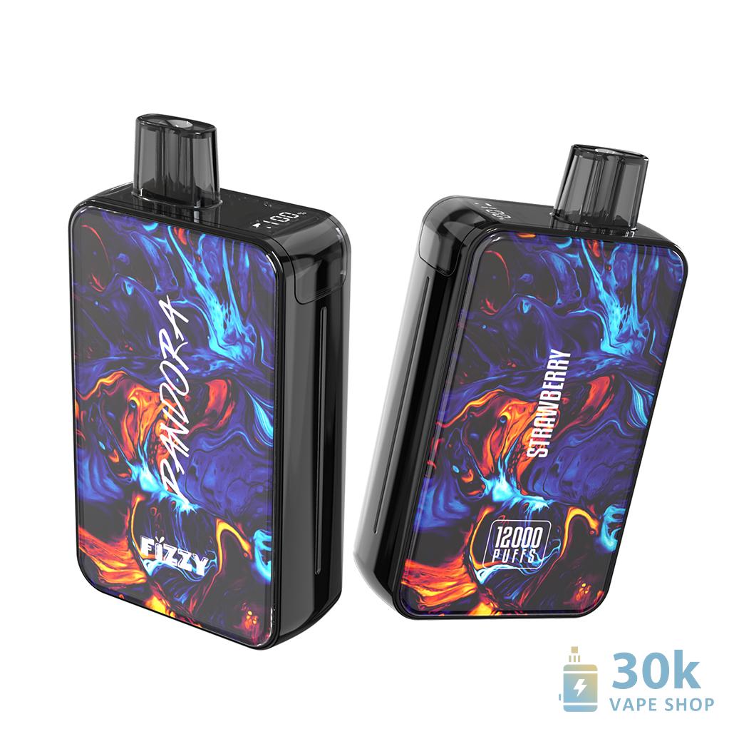 Fizzy Pandora 12000 Puffs Nabíjecí jednorázová vape se síťovou cívkou a LCD displejem