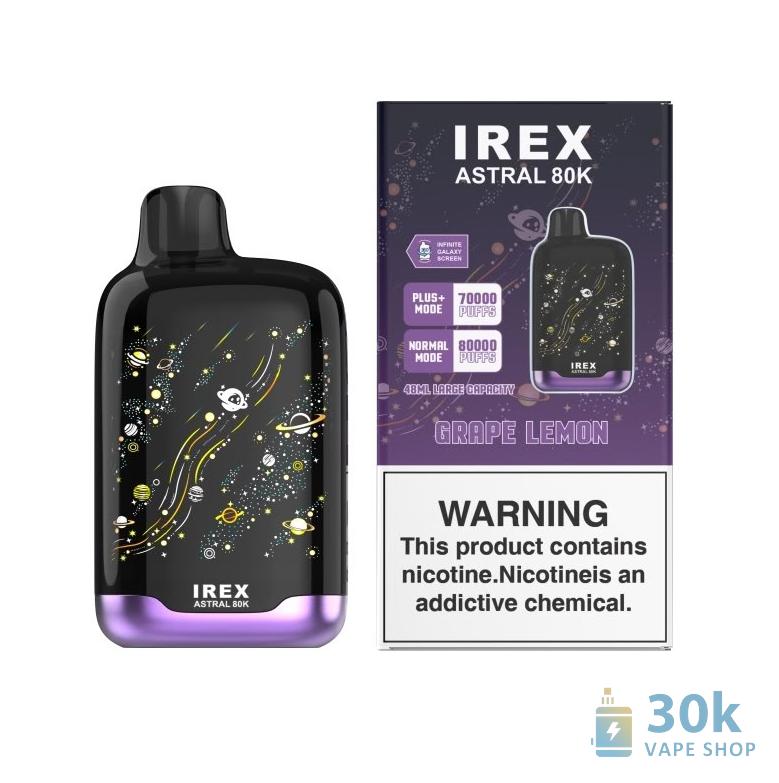 IREX Astral 80000 Disposable Vape - Long-Lasting Rechargeable E-Cigarette - Immagine 4