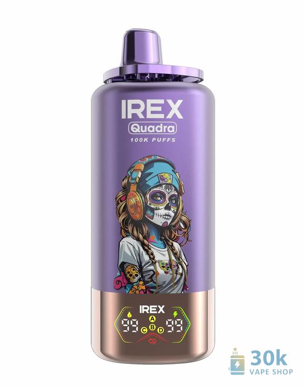 IREX QUADRA 4-in-1 Disposable Vape - 100K Puffs, 4 Flavors, Rechargeable - Immagine 3