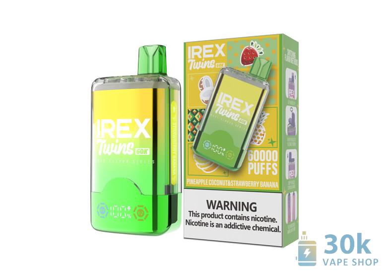 IREX TWINS 60K Vape na jedno použití s dvěma nádržemi a 40 000 puffy