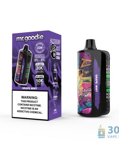 Alternativní pohled na Mr. Goodie SHISHA Disposable Vape - Dual Mode 30K/50K Puffs, 40ml Capacity