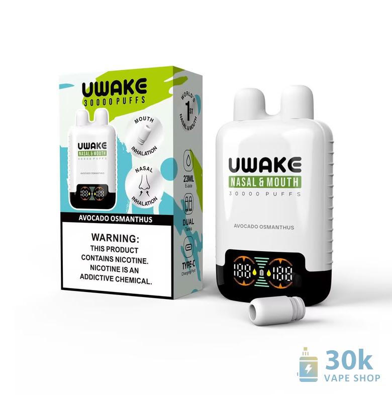Mr.Goodie UWAKE Disposable Vape - Dual Tanks, Smart Screen, 30,000 Puffs - Obraz 3