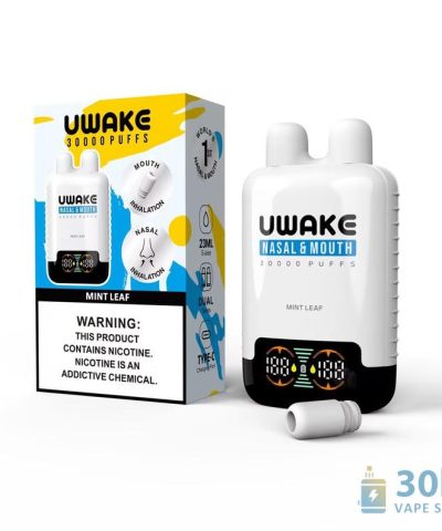 Mr.Goodie UWAKE Vape de unică folosință - rezervoare duble, ecran inteligent, 30.000 de fumuri