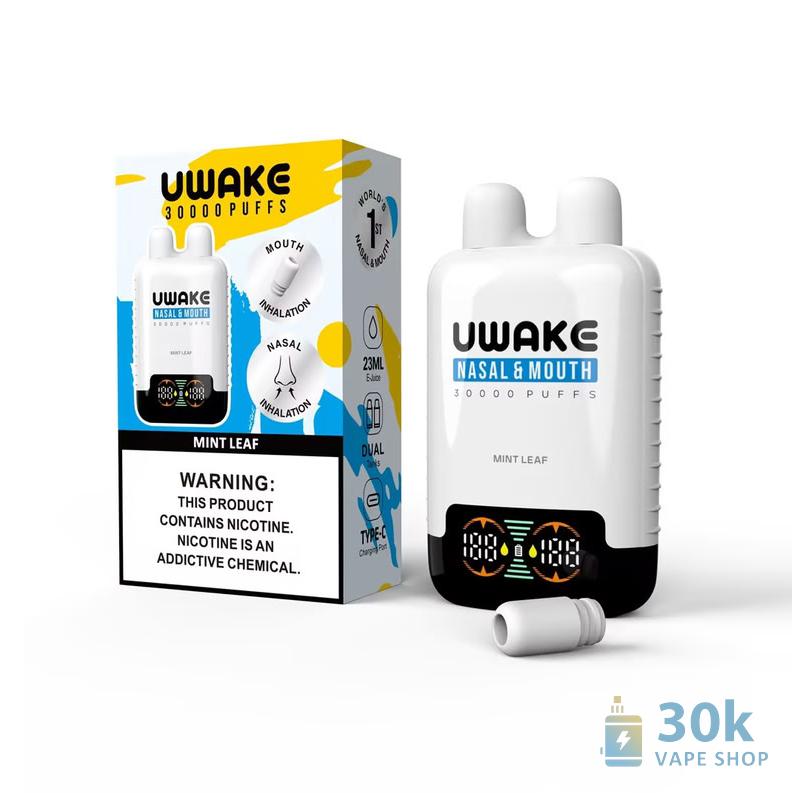 Mr.Goodie UWAKE Jednorazowe Vape - Dwa zbiorniki, inteligentny ekran, 30 000 zaciągnięć