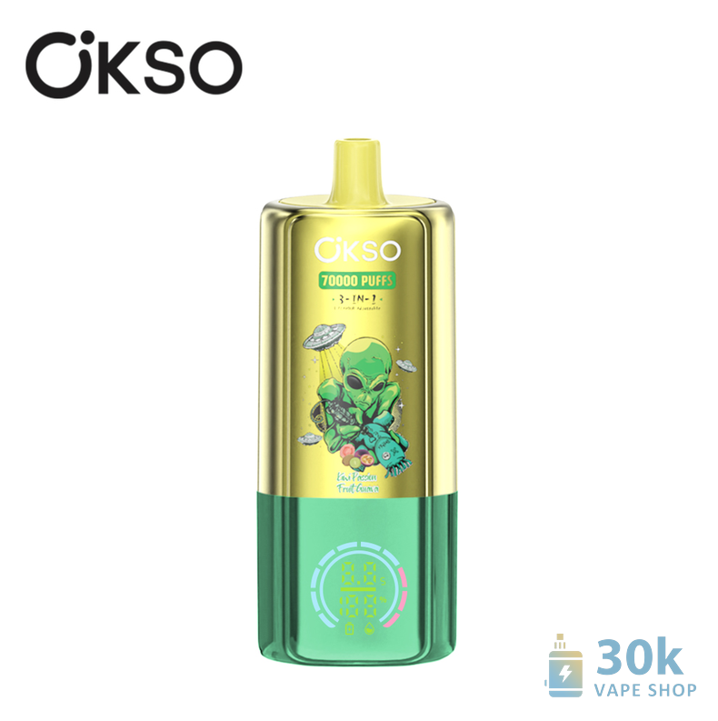 OKSO 3in1 70000 Puffs Disposable Vape with Triple Mesh Coil & 48ml Capacity - Kép 2