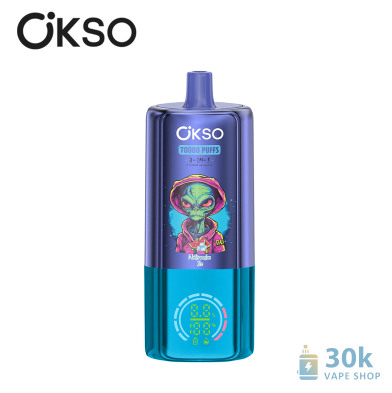 OKSO 3in1 70000 Puffs Disposable Vape with Triple Mesh Coil & 48ml Capacity - Kép 3