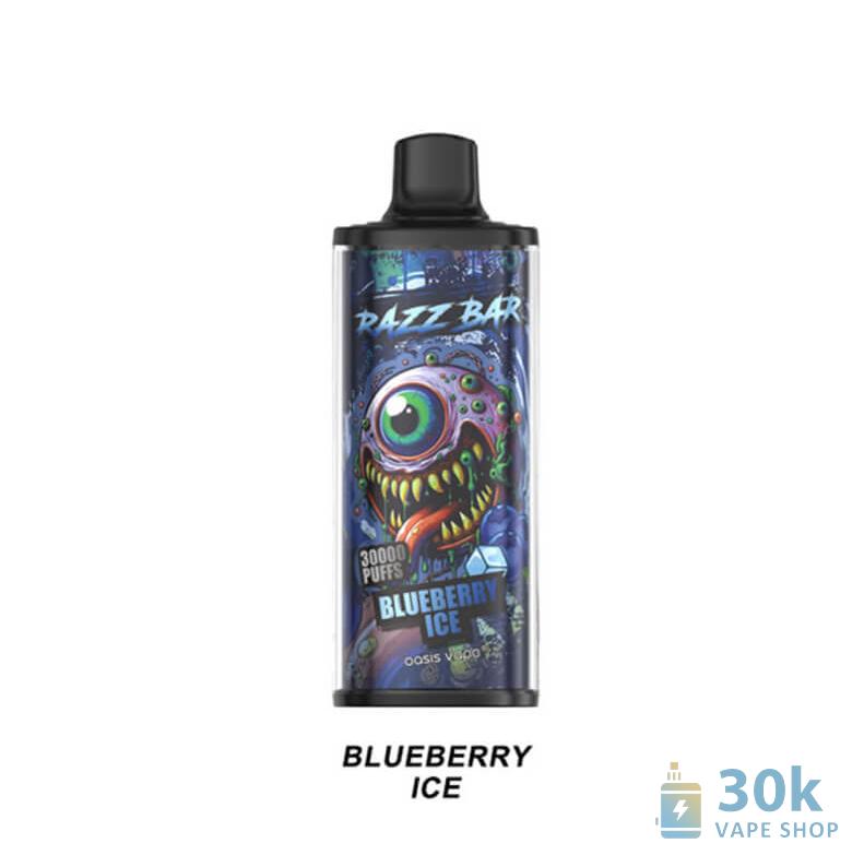 Razz Bar 30000 Puff korduvtäidetava ühekordselt kasutatava Vape - 16 maitset ja laetav