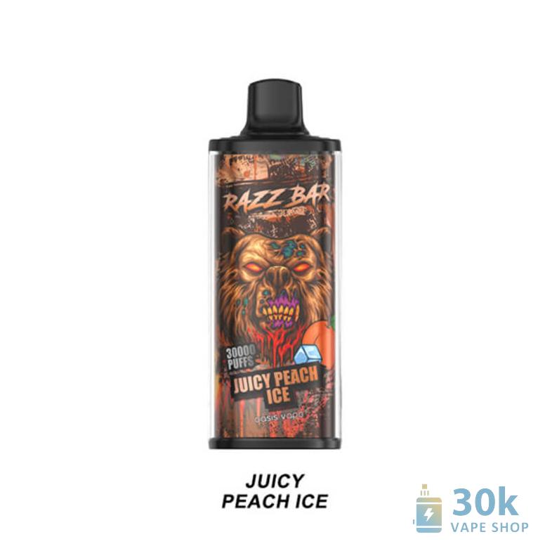 Razz Bar 30000 Puff Refillable Disposable Vape - 16 Flavors & Rechargeable - Pilt 4