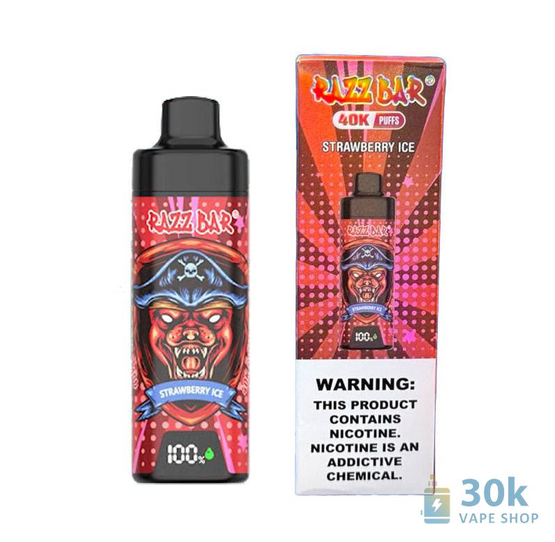 Razz Bar 40K Disposable Vape - 40000 Puffs, 16 Flavors & Rechargeable - Vaizdas 5