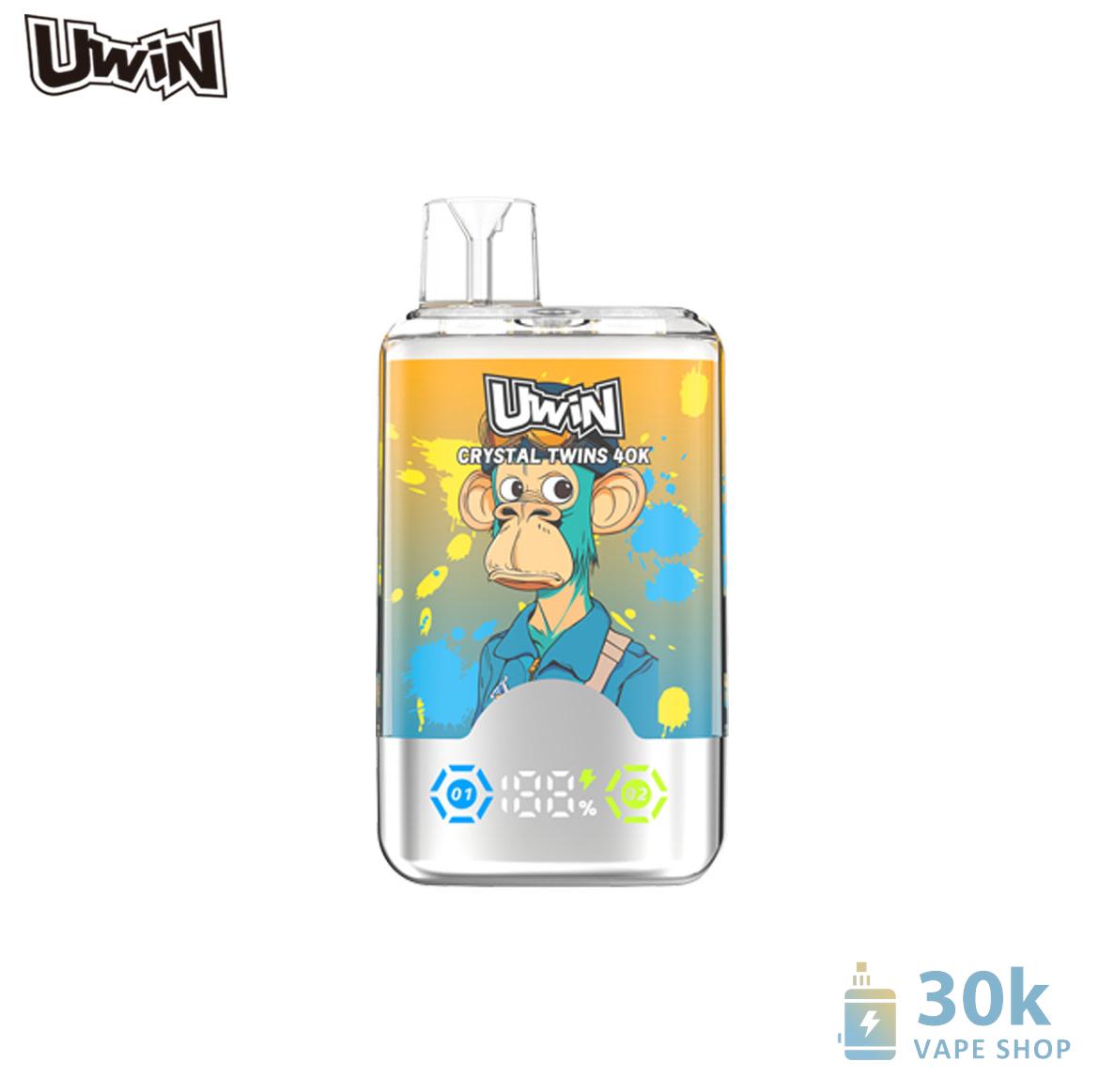 Uwin Crystal Twins 40000 Vape usa e getta - 40K boccate, doppio gusto, ricaricabile