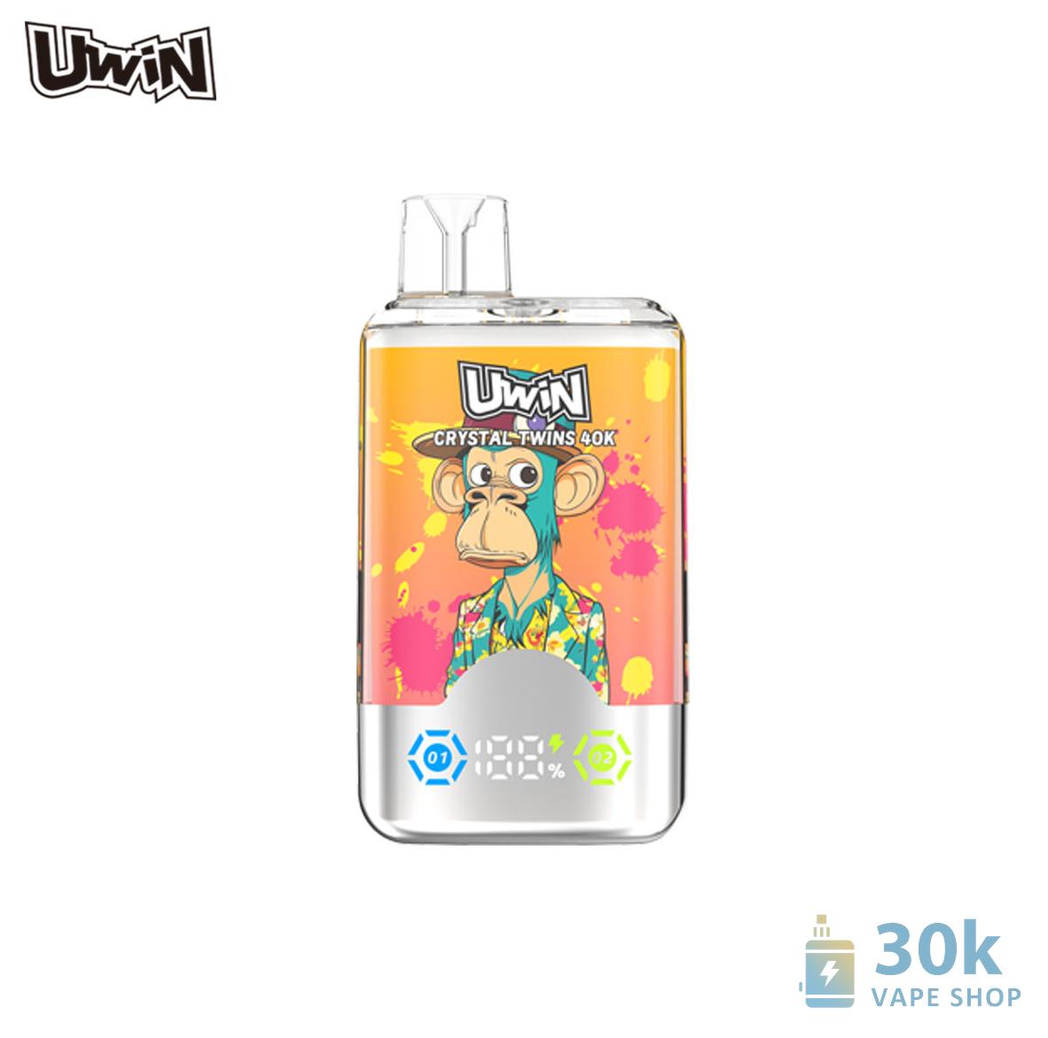 Uwin Crystal Twins 40000 Disposable Vape - 40K Puffs, Dual Flavors, Rechargeable - Immagine 2
