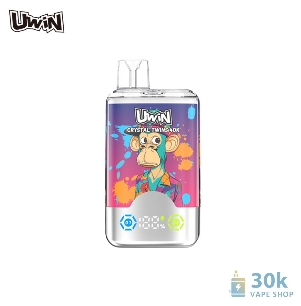 Uwin Crystal Twins 40000 Disposable Vape - 40K Puffs, Dual Flavors, Rechargeable - Immagine 4