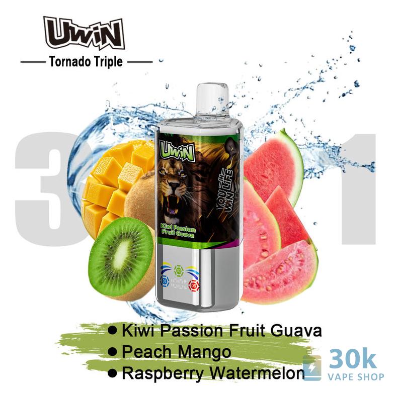 Uwin Tornado Triple 60000 Puffs Vape na jedno použití - trojitá chuť a síla