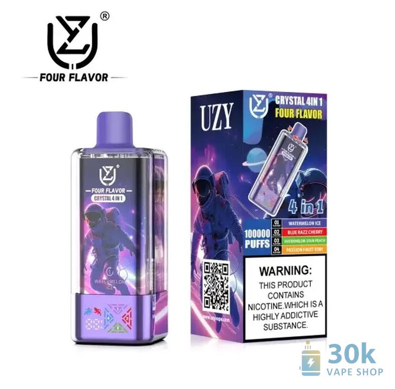 UZY Crystal 100000 Disposable Vape - Quad Flavor, 100K Puffs - Immagine 5