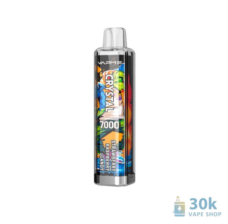 Vapme Crystal 7000 Puffs ühekordselt kasutatav Vape - 30 maitset, 650mAh aku
