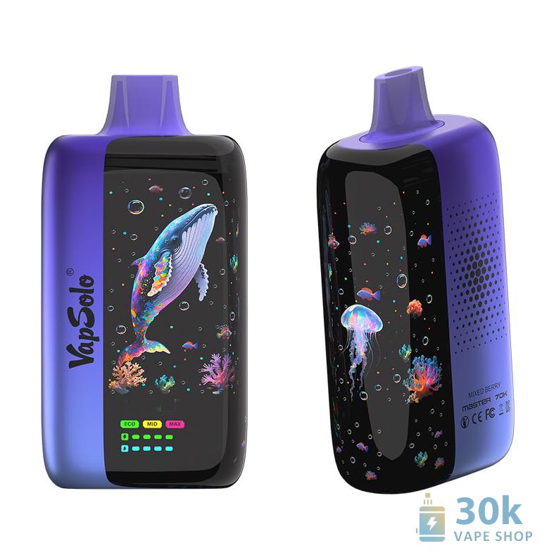 Vapsolo Master 70K Disposable Vape: 70,000 Puffs, Dual Mesh Coil, Adjustable Airflow - Εικόνα 3