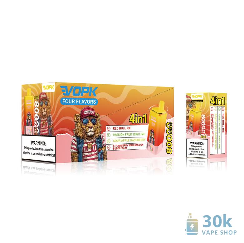 VOPK 80000 Vape usa e getta: 80K boccate, 4 modalità di sapore, 10 set di sapori