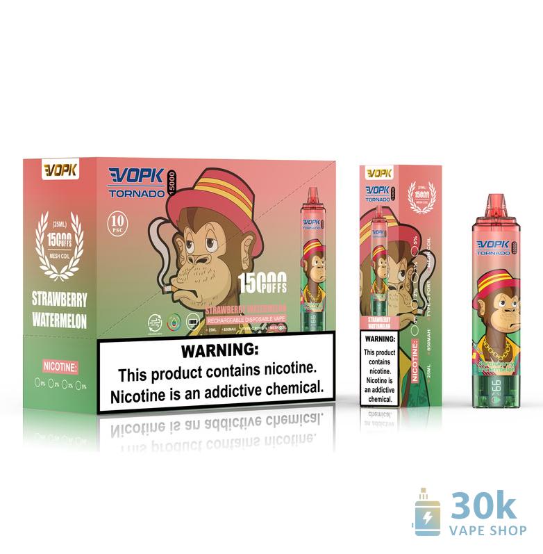 VOPK Tornado 15000 Puffs Disposable Vape Pen with 10 Flavors and Mesh Coil - Slika 4