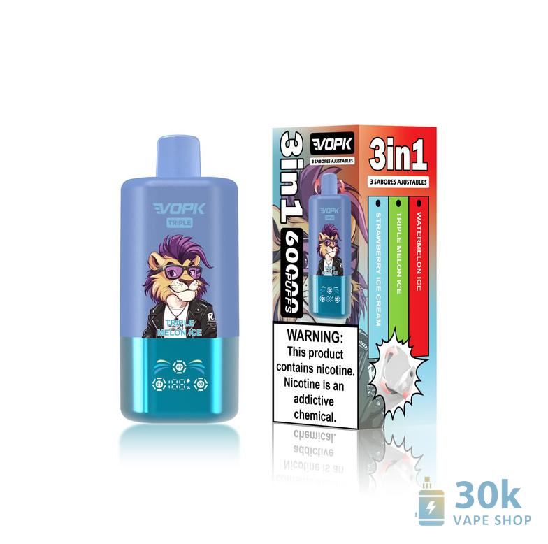 VOPK Triple 60000: 60K Puffs Disposable Vape with Triple Flavor & Type-C Charging - Immagine 5