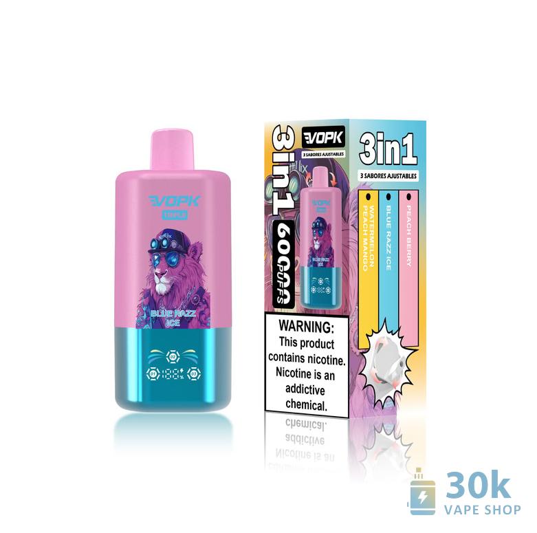 VOPK Triple 60000: 60.000 boccate di vapore monouso con triplo sapore e ricarica Type-C