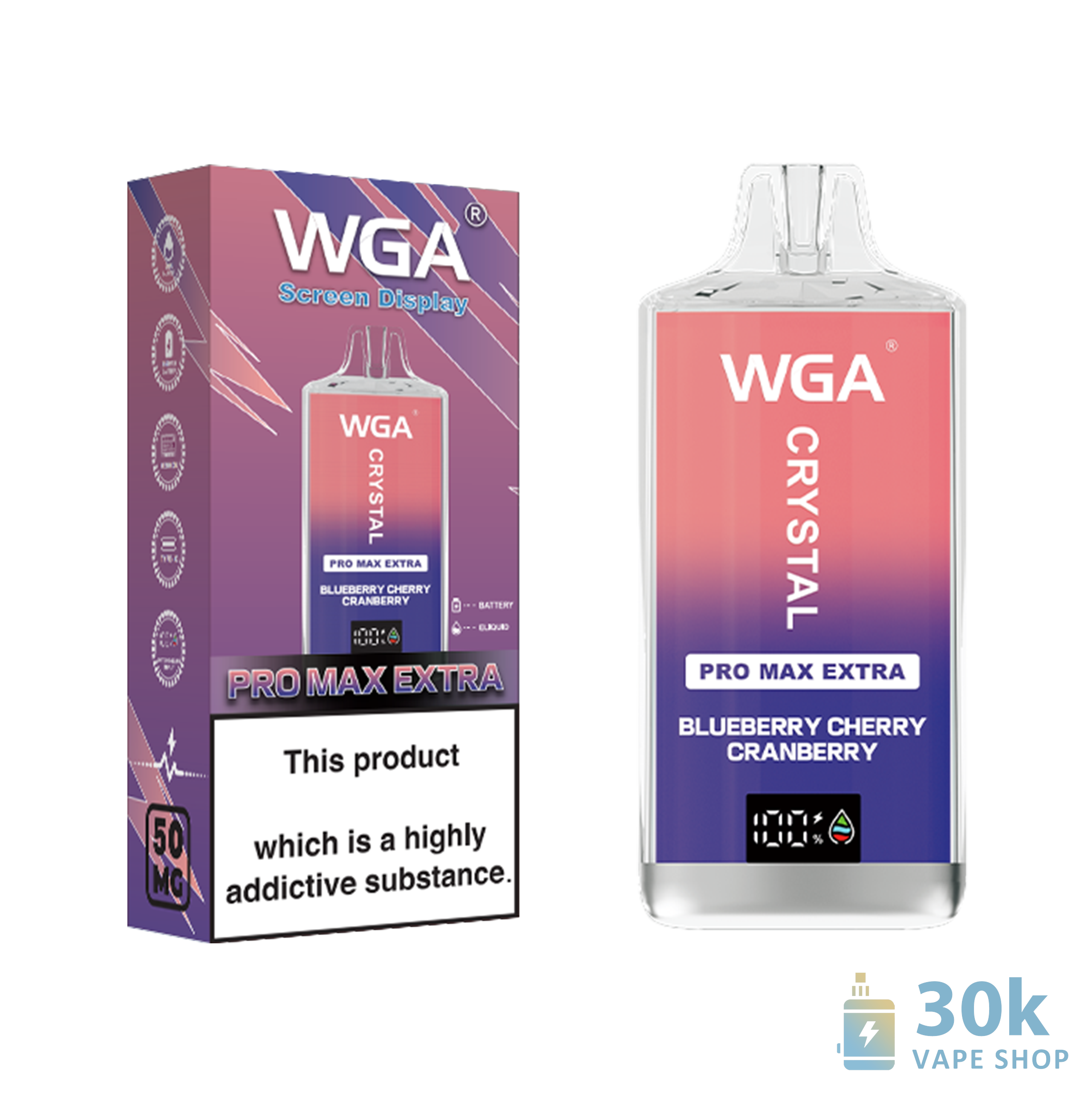 Wga Crystal Pro Max Eetra 15000 Disposable Vape with 15K Puffs - Obraz 6