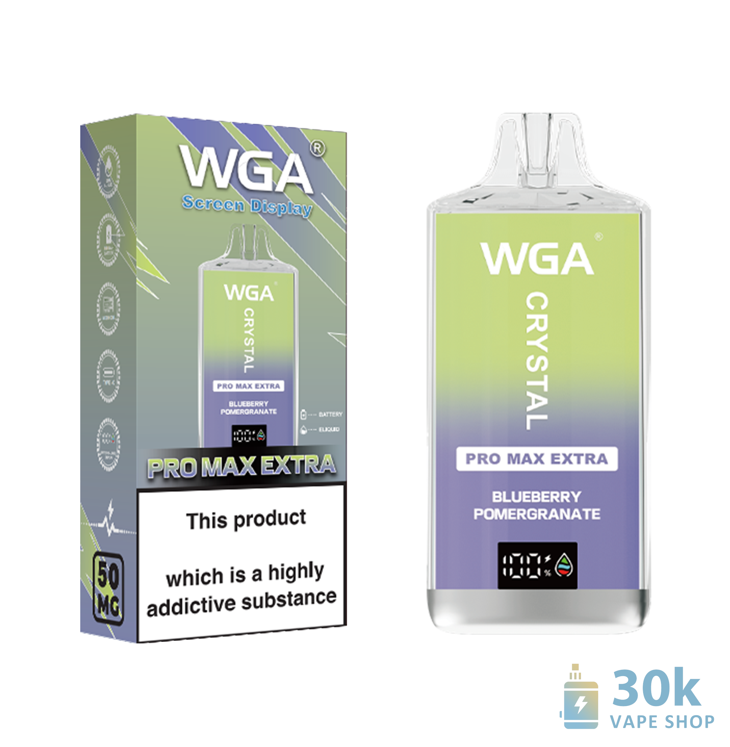 Wga Crystal Pro Max Eetra 15000 Disposable Vape with 15K Puffs - Obraz 3