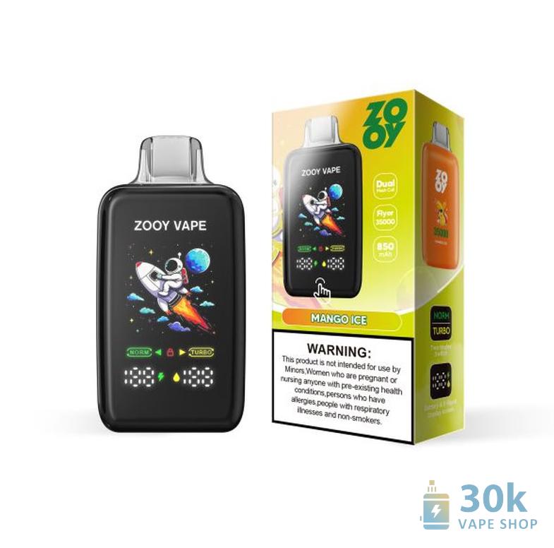 ZOOY Flyer 35000 Vapeador Desechable - 35K Puffs, 10 Sabores, Recargable