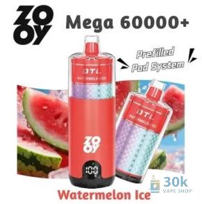 ZOOY MEGA 60000 Kit - 60K Puffs Předplněný systém Vape Pod s 1700mAh baterií